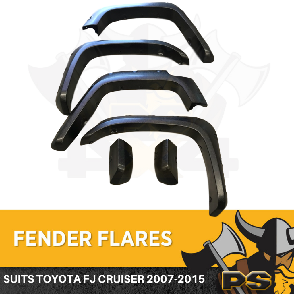 thumbnail image 2 of Pocket Bolt Style Fender Flares For Toyota FJ Cruiser 2007-2014 - Paintable Black ABS - PSI Auto Restyling 2 of 3