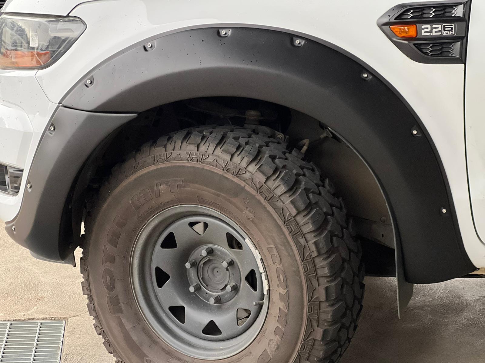White Painted Fender Flares 6 Inch For Ford Ranger PX2 MK2 Wildtrack - 4 Piece Set