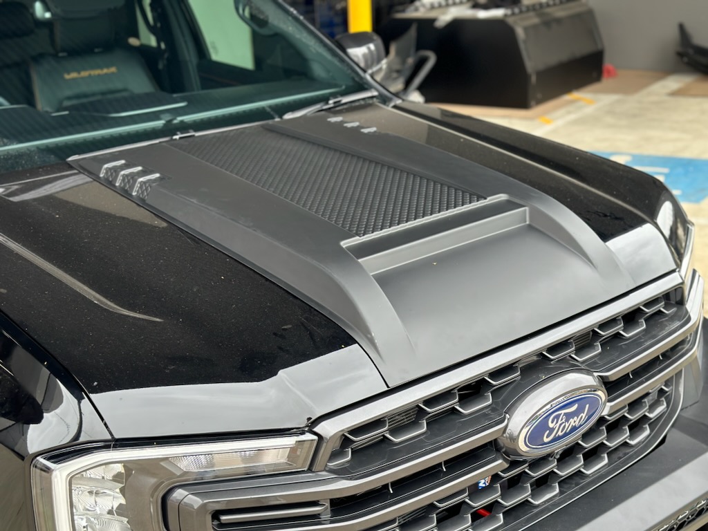 Matte Black Scoop Raptor Style For Ford Ranger Everest Next Gen 2022 + PS4X4